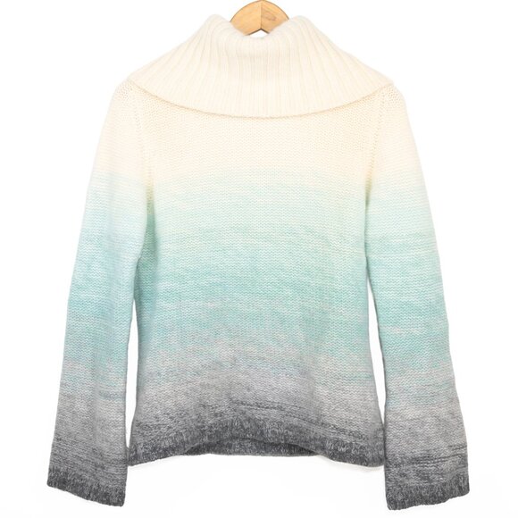 Marks & Spencer Ombre Turtleneck Sweater – Mint/Cream/Gray  Women’s US 6 (UK 10) - Picture 5 of 12